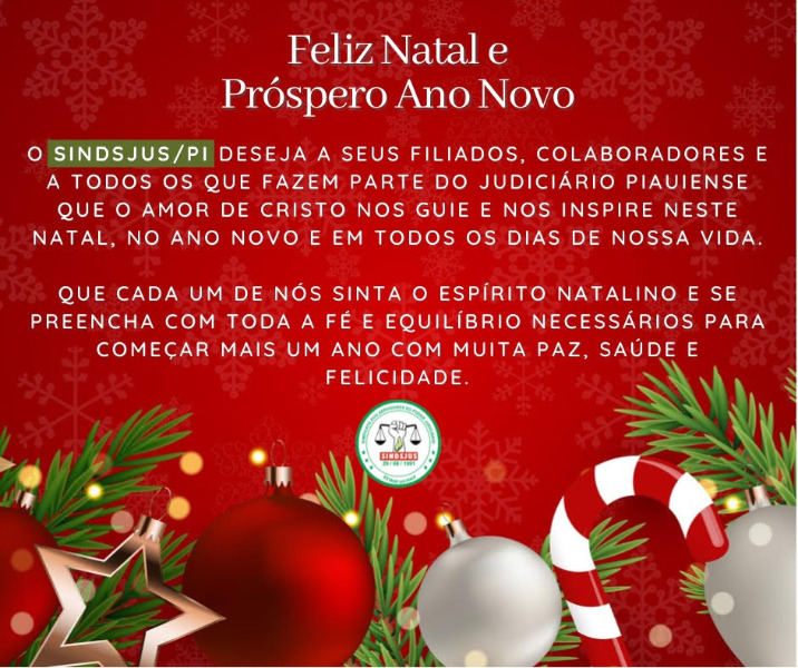 Feliz Natal e Próspero Ano Novo - Sindicato dos Servidores do Poder  Judiciário do Piauí